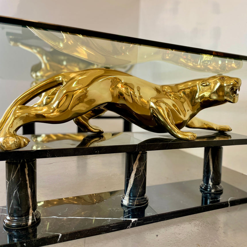 Panther Coffee Table att. to Maison Jansen from 1980'