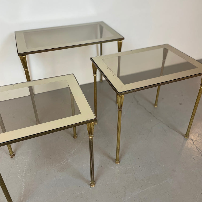 Brass Nesting Tables from 1950'