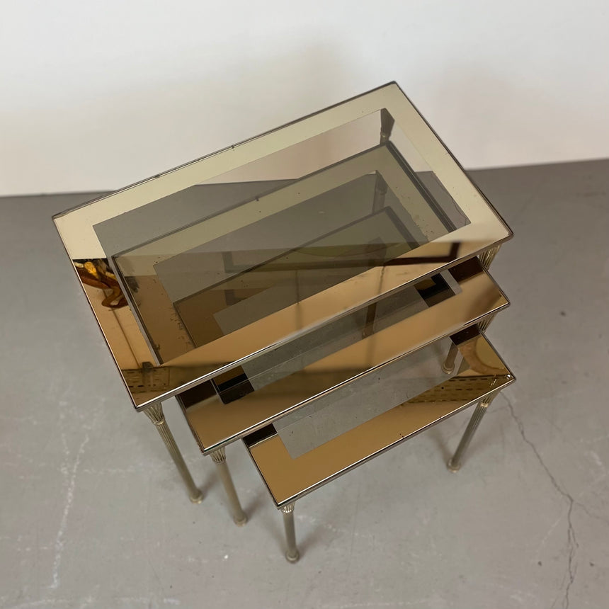 Brass Nesting Tables from 1950'
