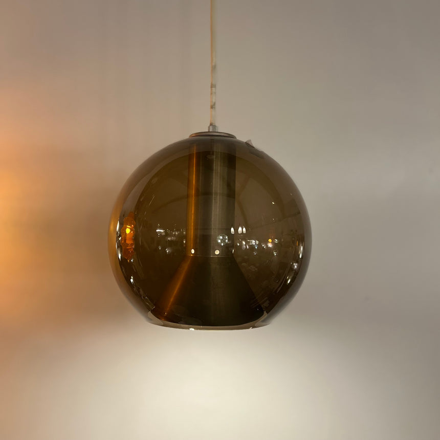 Italian Suspended Light in Opaline, 1960s