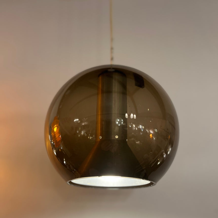 Italian Suspended Light in Opaline, 1960s