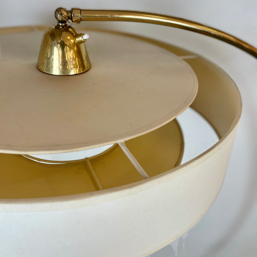 Brass Arc Floor Lamp by J.T. Kalmar for Kalmar from 1950'