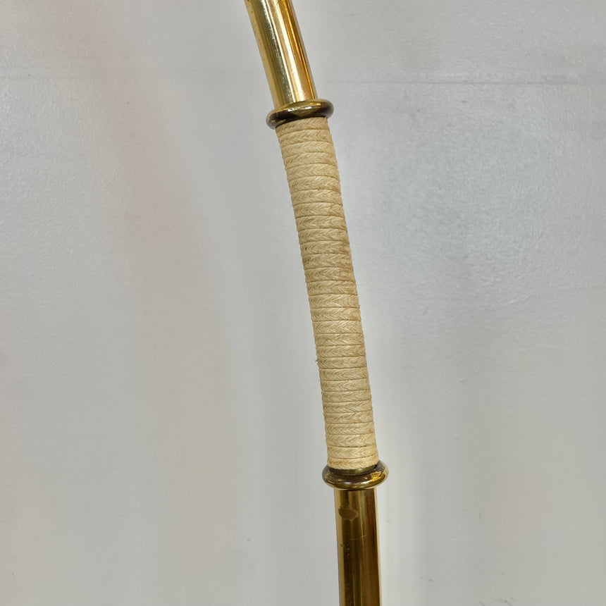 Brass Arc Floor Lamp by J.T. Kalmar for Kalmar from 1950'