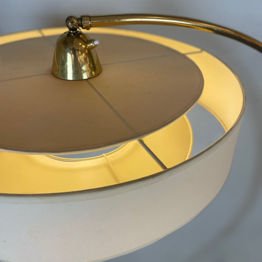 Brass Arc Floor Lamp by J.T. Kalmar for Kalmar from 1950'