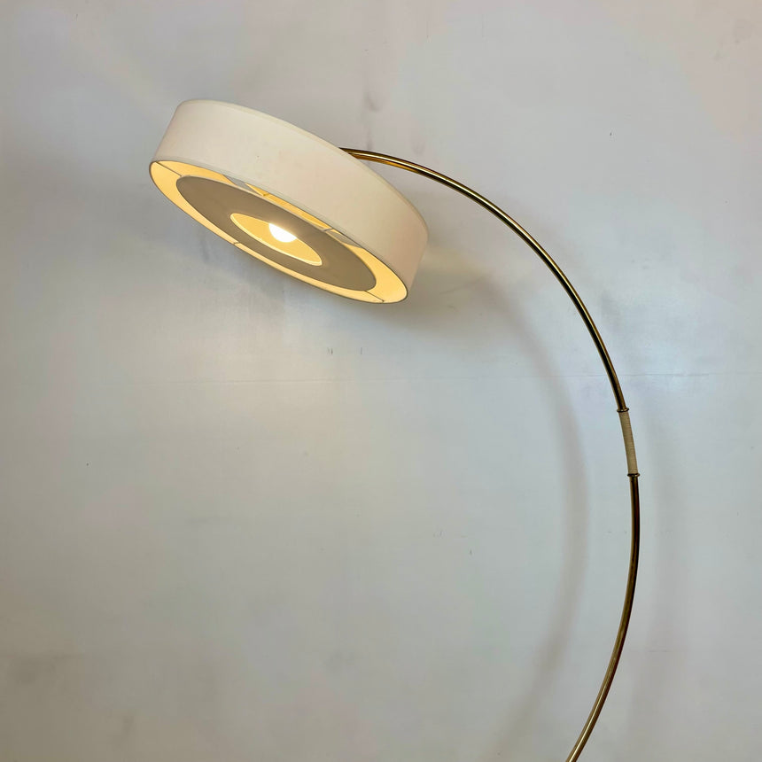 Brass Arc Floor Lamp by J.T. Kalmar for Kalmar from 1950'