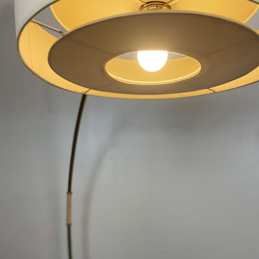 Brass Arc Floor Lamp by J.T. Kalmar for Kalmar from 1950'
