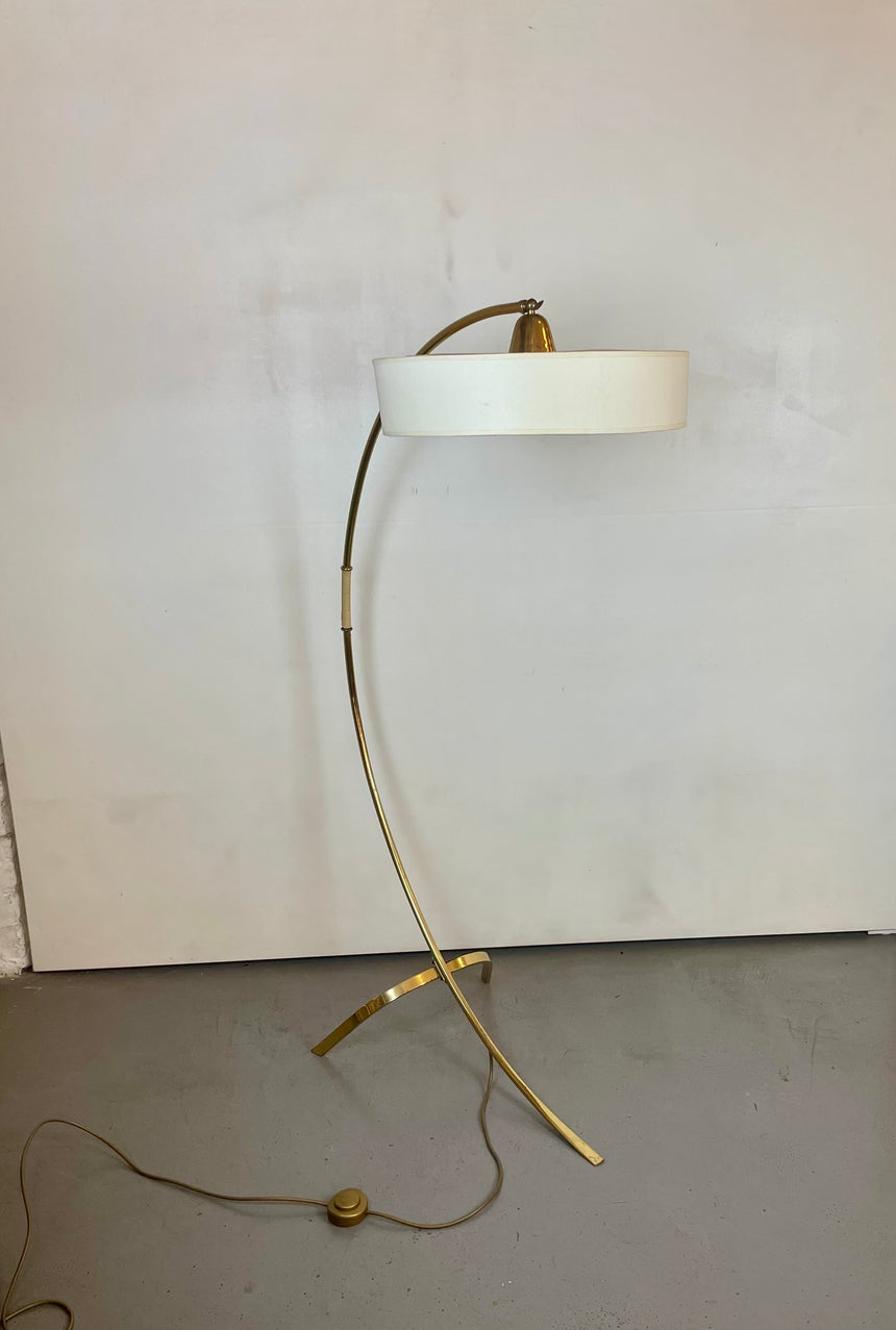 Brass Arc Floor Lamp by J.T. Kalmar for Kalmar from 1950'