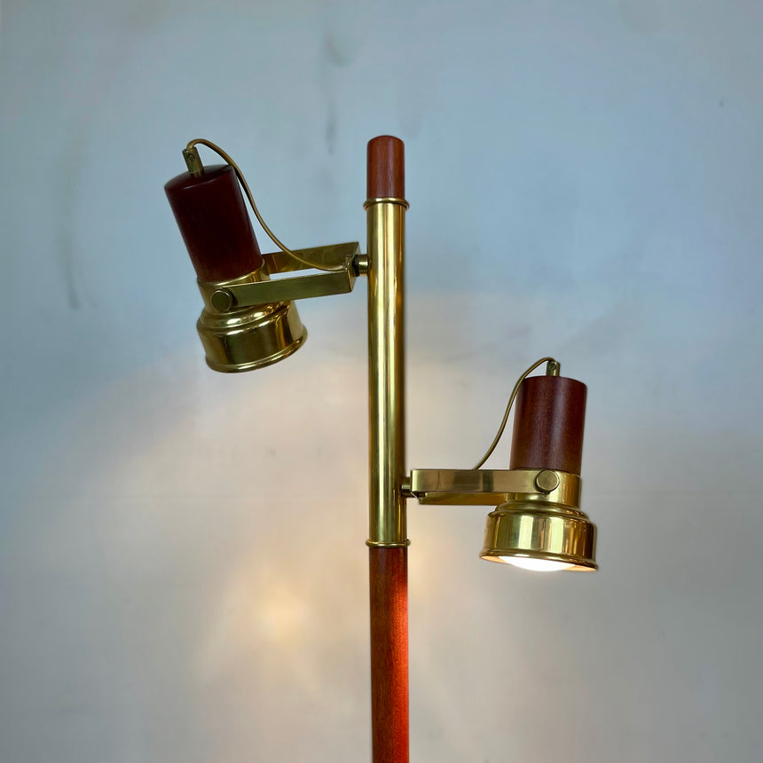 Library Brass Floor Lamp by Boulanger from 1980'