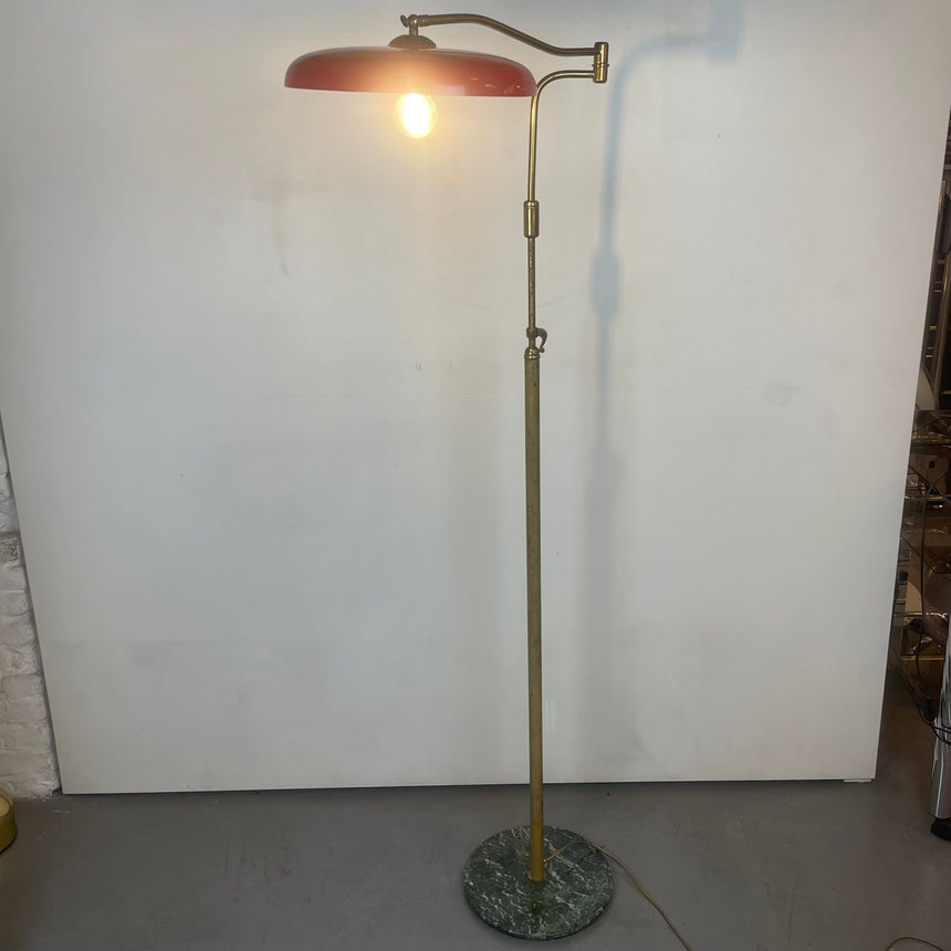 Library Brass Floor Lamp by Boulanger from 1980'