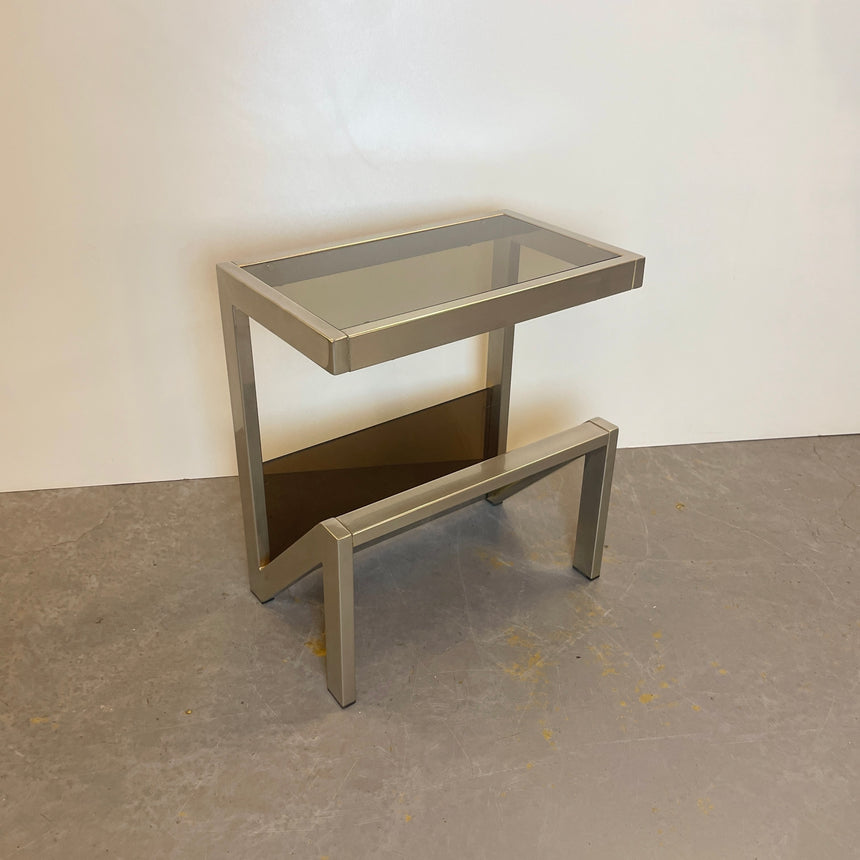 Side Table & Magazine Holder by Belgo Chrome from 1970'