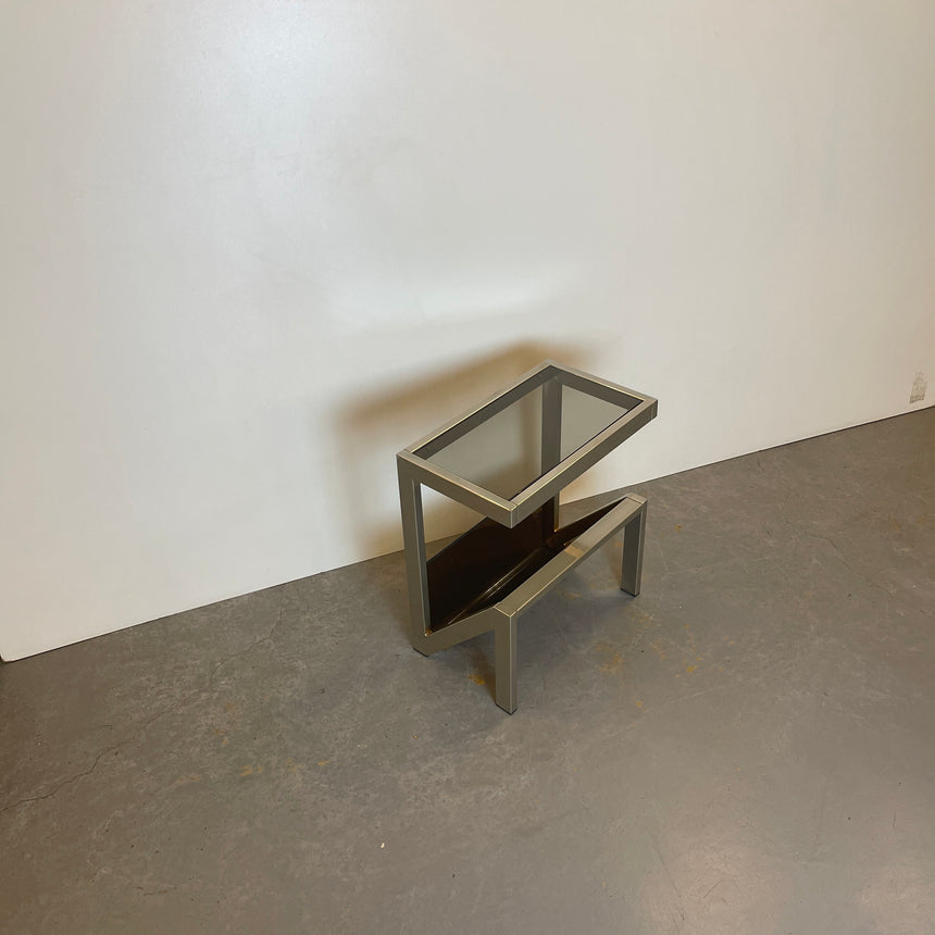 Side Table & Magazine Holder by Belgo Chrome from 1970'