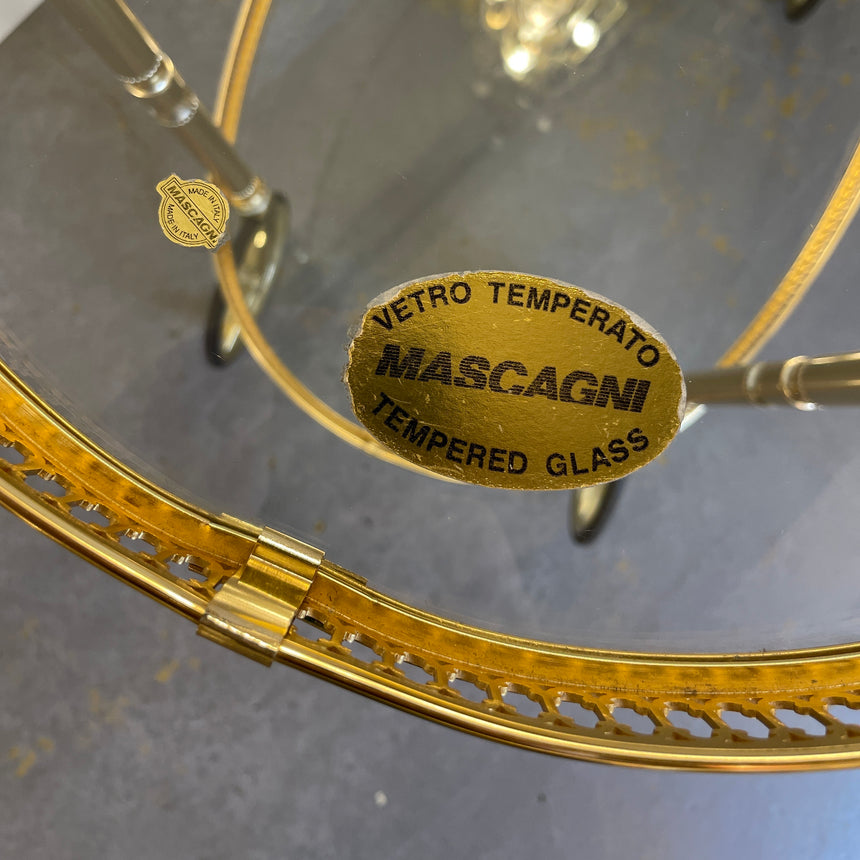 Brass Bar Cart by Umberto Mascagni from 1950'