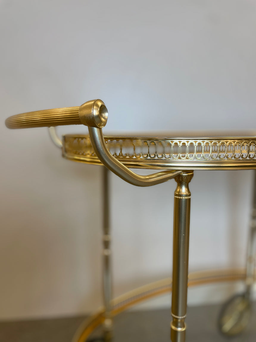 Brass Bar Cart by Umberto Mascagni from 1950'