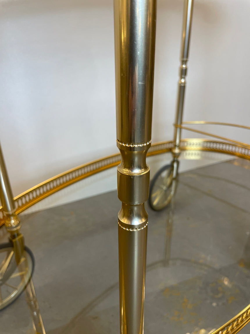 Brass Bar Cart by Umberto Mascagni from 1950'