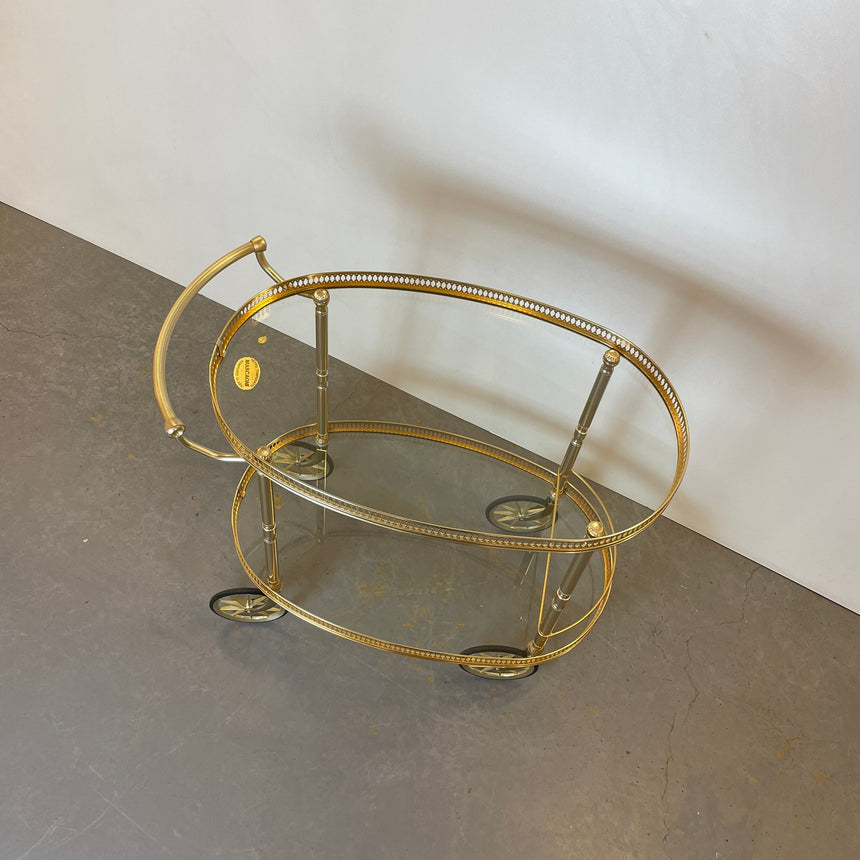 Brass Bar Cart by Umberto Mascagni from 1950'