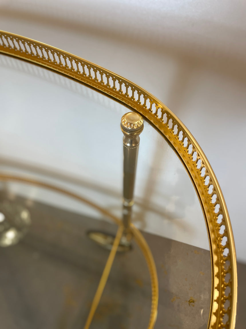 Brass Bar Cart by Umberto Mascagni from 1950'