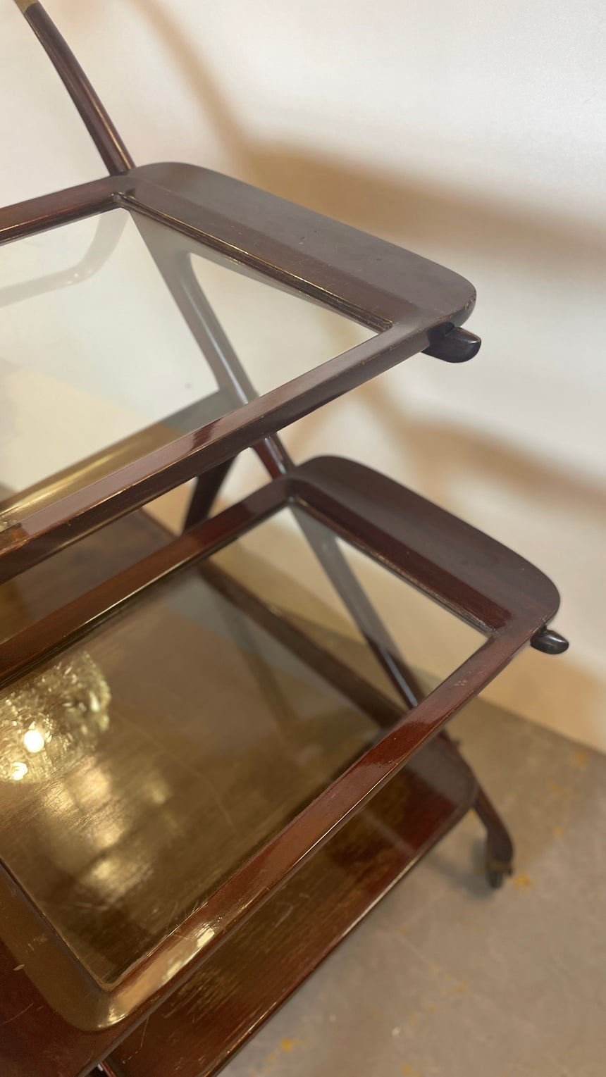Mahogany Bar Cart by Cesare Lacca for Cassina from 1950'