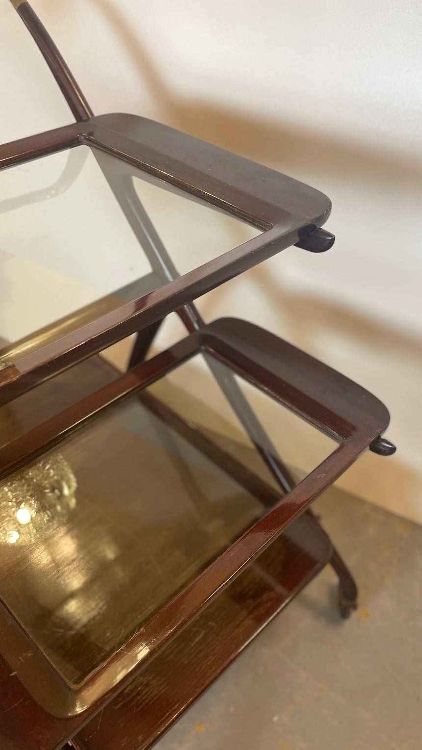 Mahogany Bar Cart by Cesare Lacca for Cassina from 1950'