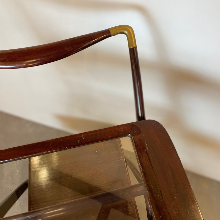 Mahogany Bar Cart by Cesare Lacca for Cassina from 1950'