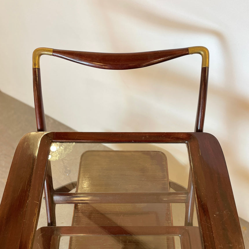 Mahogany Bar Cart by Cesare Lacca for Cassina from 1950'