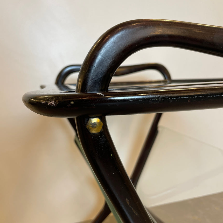 Mahogany Side Table & Magazine Holder from 1950'