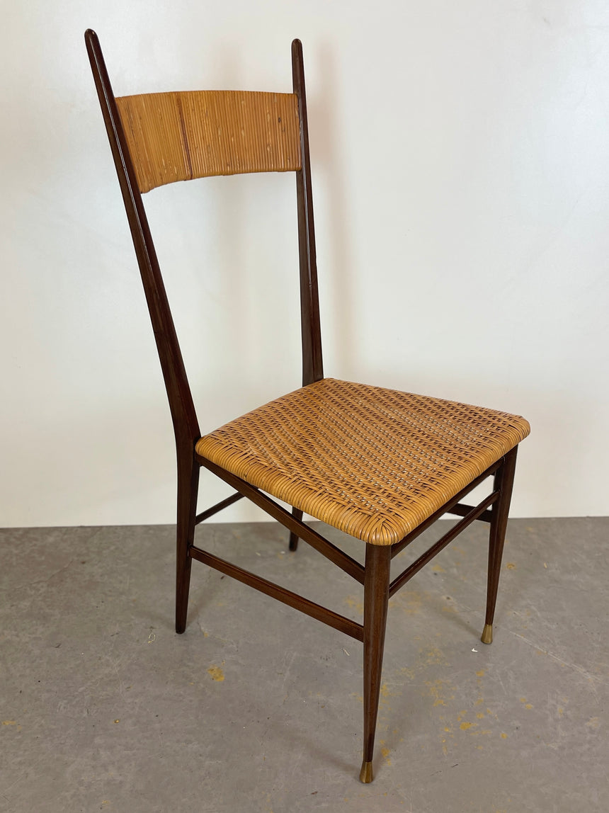 Set of Four Scuola Di Torino Chairs from 1950'