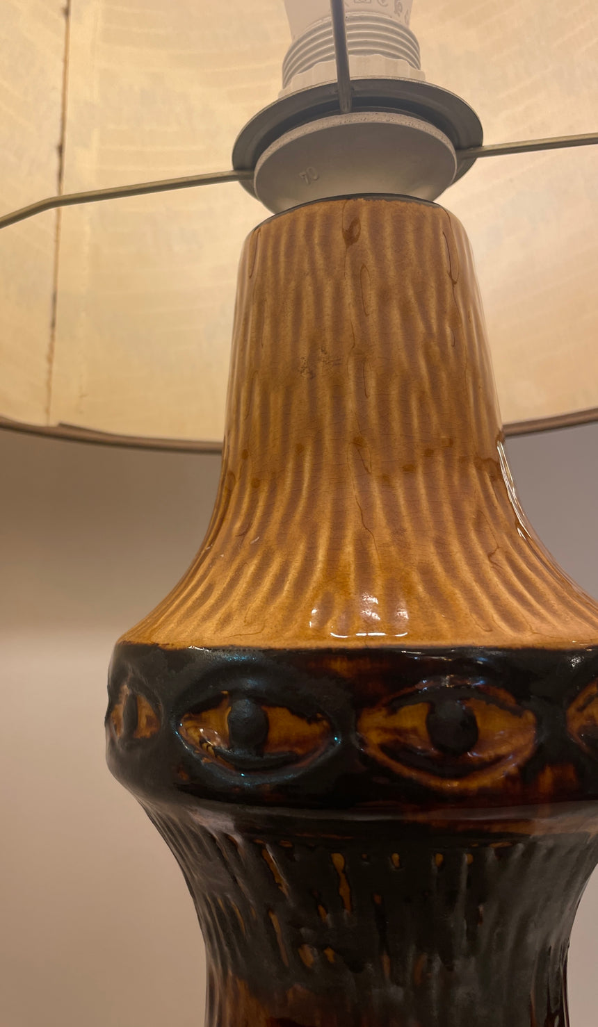 German Ceramic Floor Lamp from 1970'