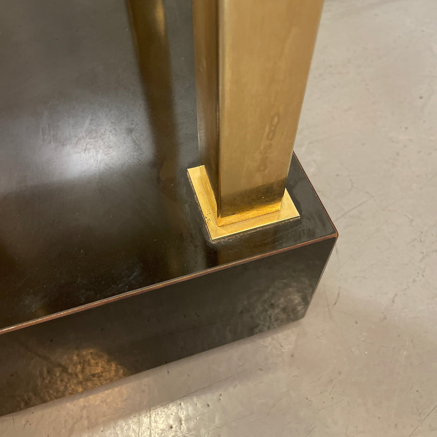 Belgo Chrom Illuminated Showcase in Gold-Plated from 1980'