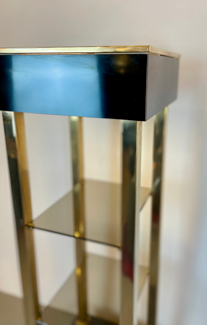 Belgo Chrom Illuminated Showcase in Gold-Plated from 1980'