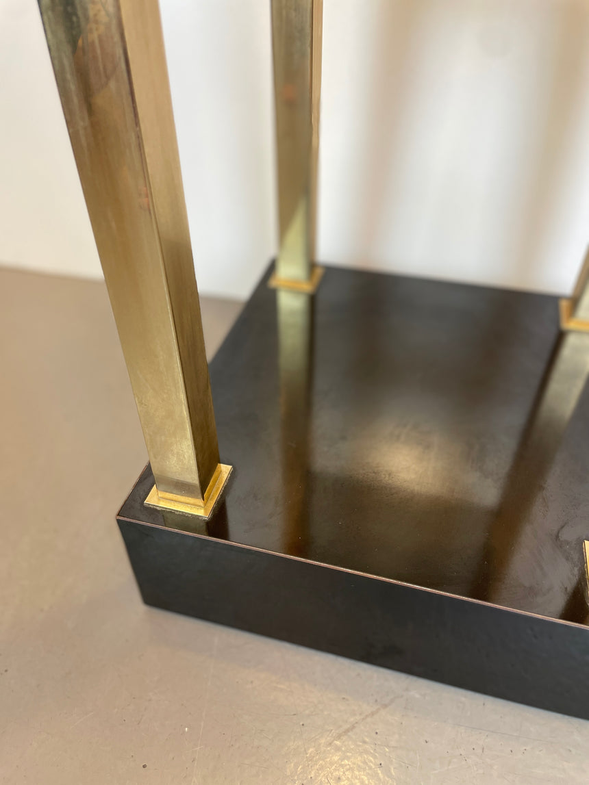 Belgo Chrom Illuminated Showcase in Gold-Plated from 1980'