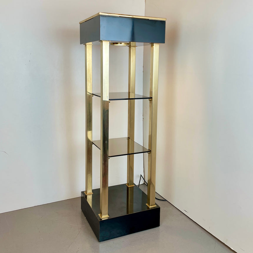 Library Brass Floor Lamp by Boulanger from 1980'