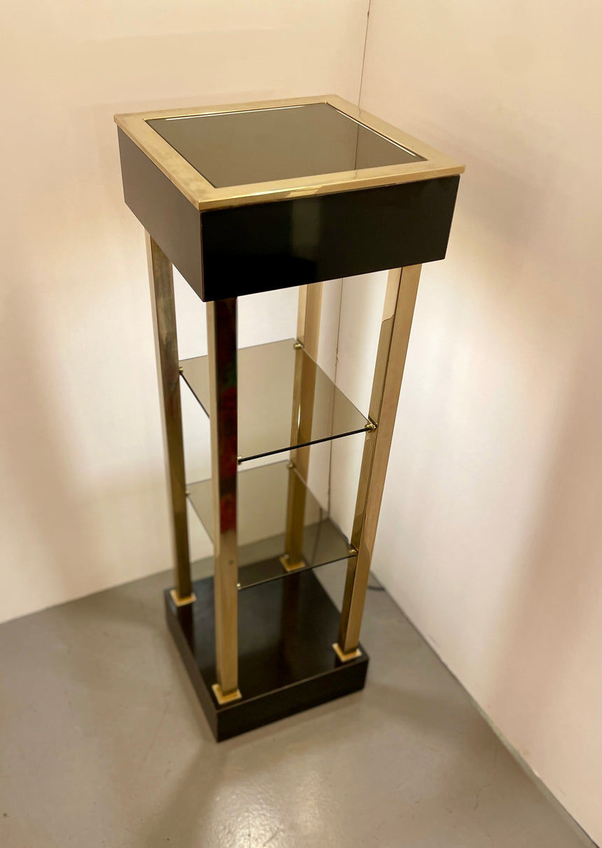 Belgo Chrom Illuminated Showcase in Gold-Plated from 1980'