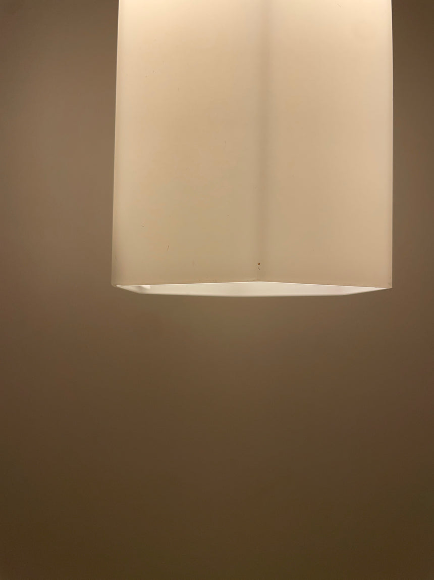 Italian Suspended Light in Opaline, 1960s