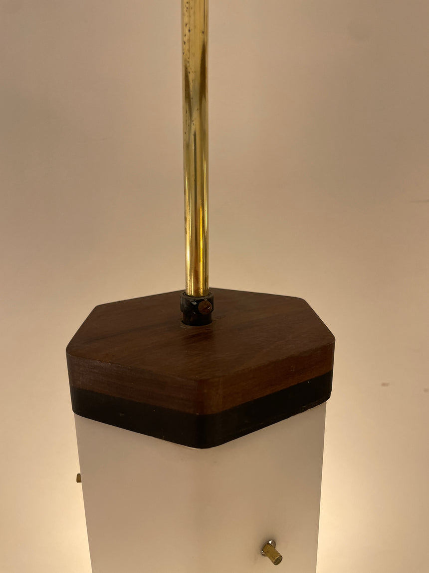 Italian Suspended Light in Opaline, 1960s