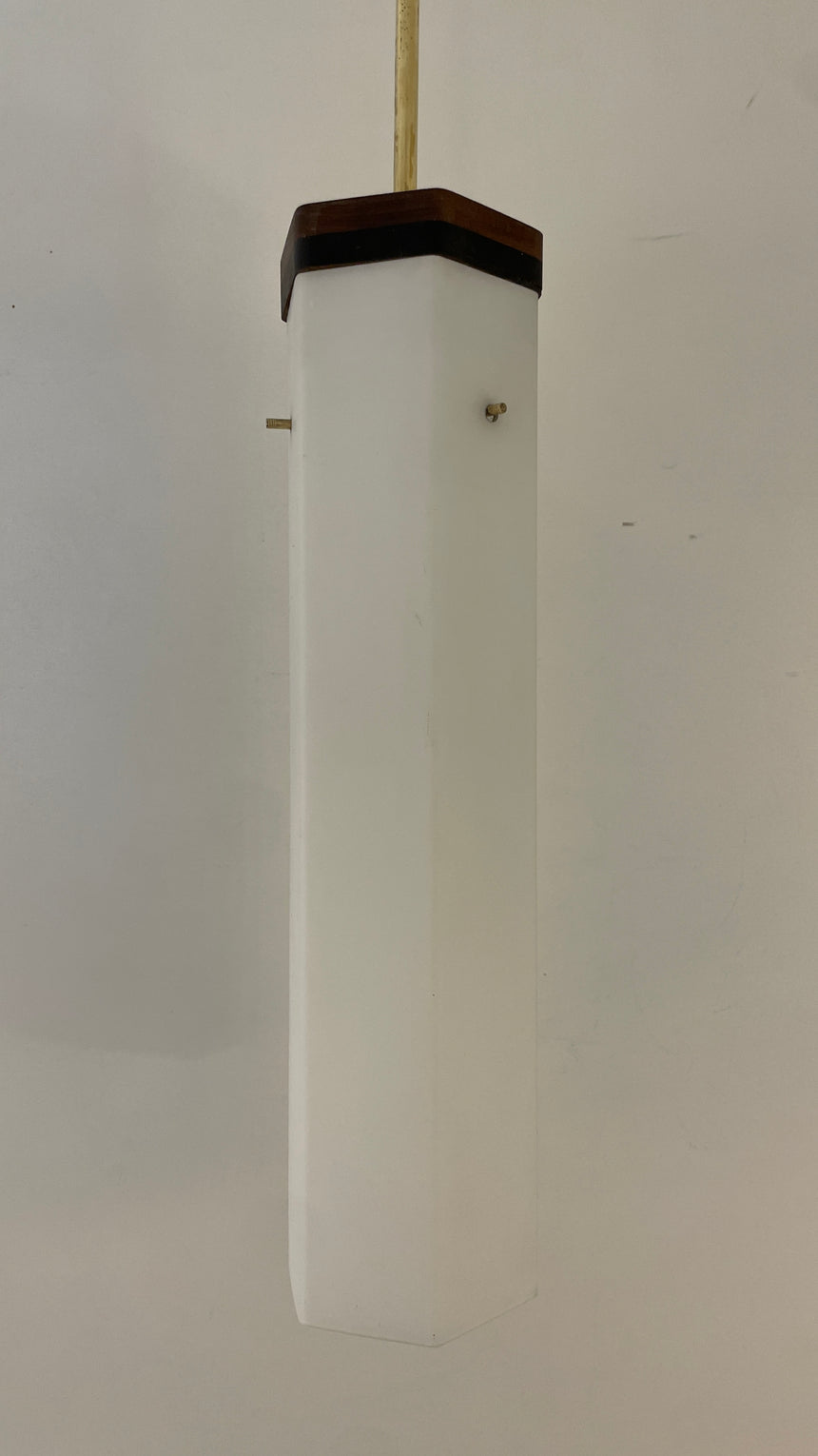 Italian Suspended Light in Opaline, 1960s