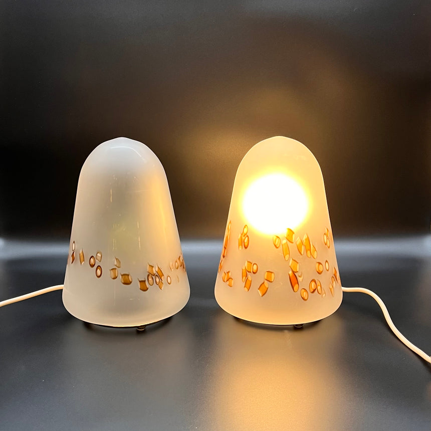 Pair of murrine lamps