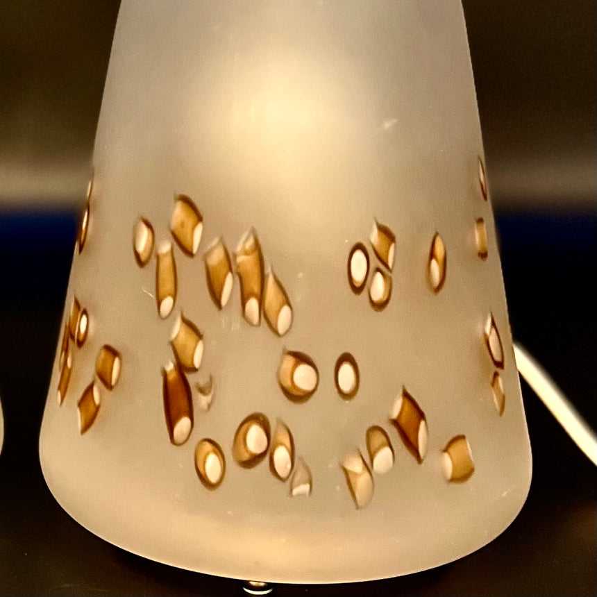 Pair of murrine lamps