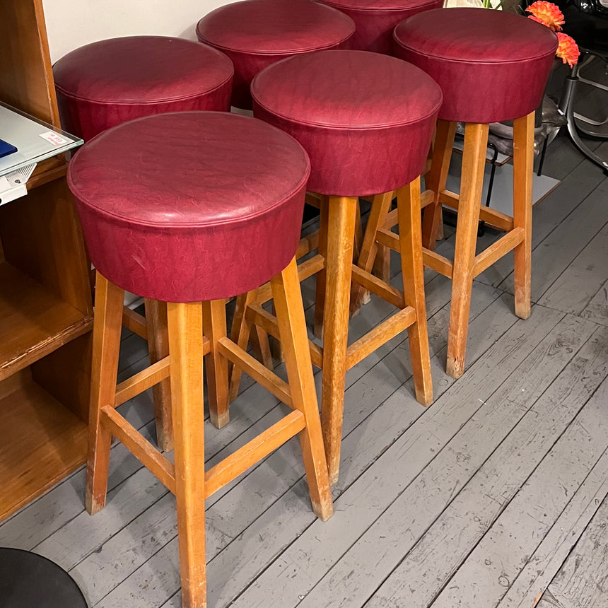 Set of six vintage stools