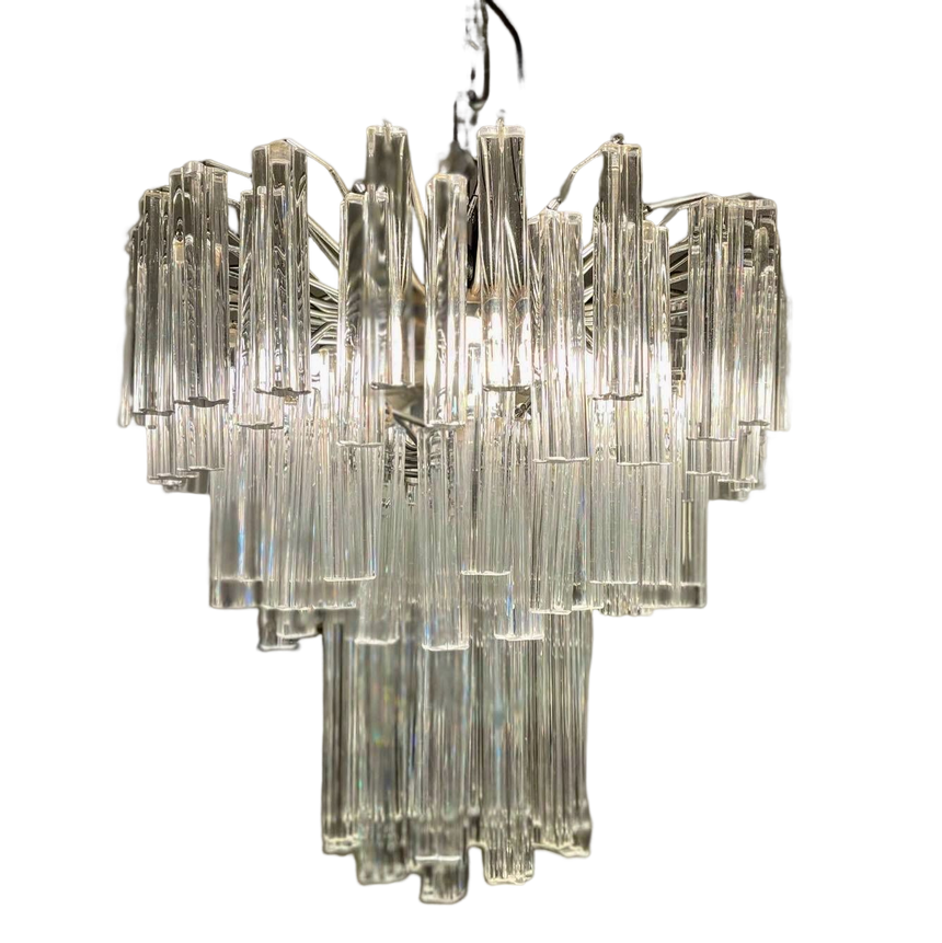 1970's cristal chandelier attributed to Venini